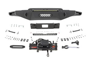Toyota Tundra Front Bumper - Rough Country - Hybrid, LED with White DRL - Black - '22-'24